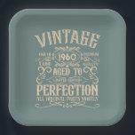 Personalised vintage birthday whiskey party paper plate<br><div class="desc">You can add some originality to your wardrobe collection with this vintage classic birthday graphic design with awesome typography font lettering. It is a great gift idea for men, women, husbands, wives, girlfriends, and boyfriends who will love this one-of-a-kind artwork. It is the best amazing and fun holiday present for...</div>