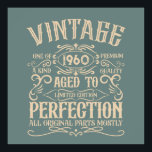 Personalised vintage birthday whiskey party poster<br><div class="desc">You can add some originality to your wardrobe collection with this vintage classic birthday graphic design with awesome typography font lettering. It is a great gift idea for men, women, husbands, wives, girlfriends, and boyfriends who will love this one-of-a-kind artwork. It is the best amazing and fun holiday present for...</div>