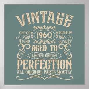 Personalised vintage birthday whiskey party poster