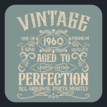 Personalised vintage birthday whiskey party square sticker<br><div class="desc">You can add some originality to your wardrobe collection with this vintage classic birthday graphic design with awesome typography font lettering. It is a great gift idea for men, women, husbands, wives, girlfriends, and boyfriends who will love this one-of-a-kind artwork. It is the best amazing and fun holiday present for...</div>