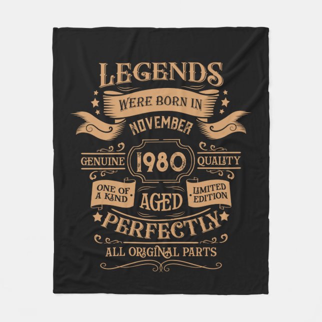 Personalised vintage birthday whiskey themed fleece blanket (Front)