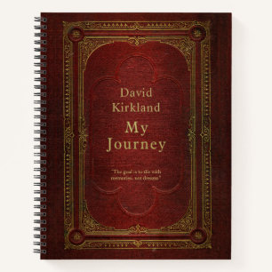 Personalised Vintage Book Travel Journal