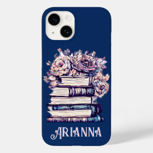 Personalised Vintage Books and Roses Case-Mate iPhone 14 Case