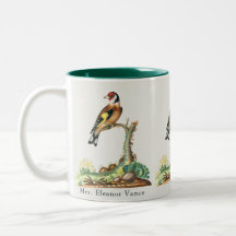 Personalised Vintage Botanical Bird Teacher