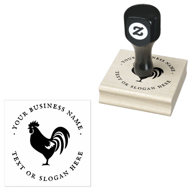 Personalised Vintage  Chicken Egg Rubber Stamp (Stamped)