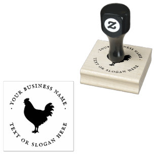 Personalised Vintage Chicken Egg Rubber Stamp