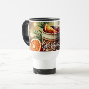 Personalised Vintage Christmas Market Mulled Wine Travel Mug
