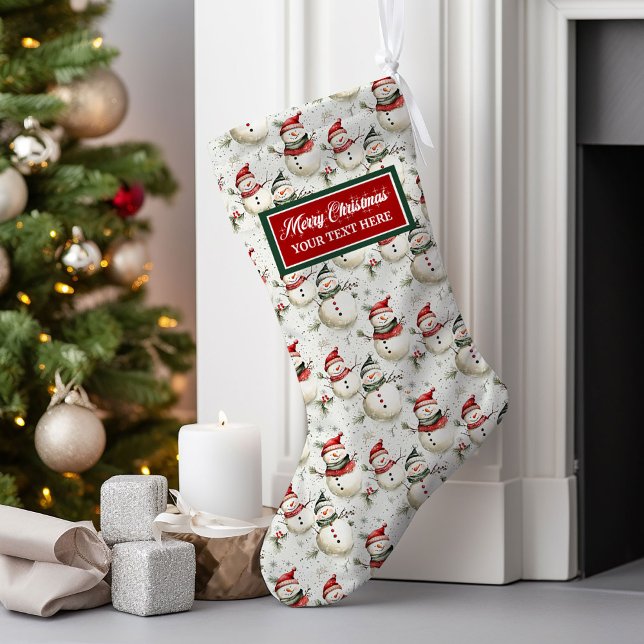 Personalised Vintage Christmas Stocking Classic  (Personalized Vintage Christmas Stocking Classic Design)