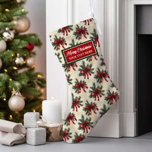 Personalised Vintage Christmas Stocking Watercolor