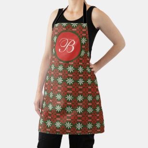 Personalised Vintage Christmas/winter patterned Apron