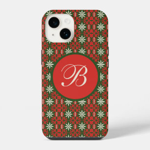 Personalised Vintage Christmas/winter patterned iPhone 14 Case