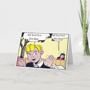 Personalised Vintage Comics card