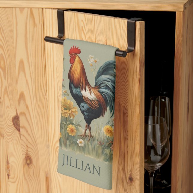 Personalised Vintage Country Tea Towel (Thirds Fold)