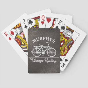 Personalised Vintage Cycling Retro Bicycle Playing Cards