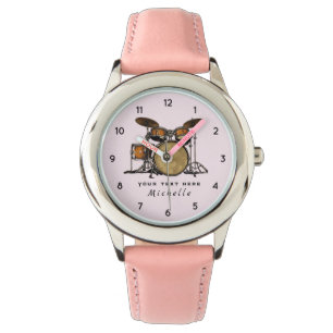 Personalised Vintage Drum Set Music Drummer  Watch