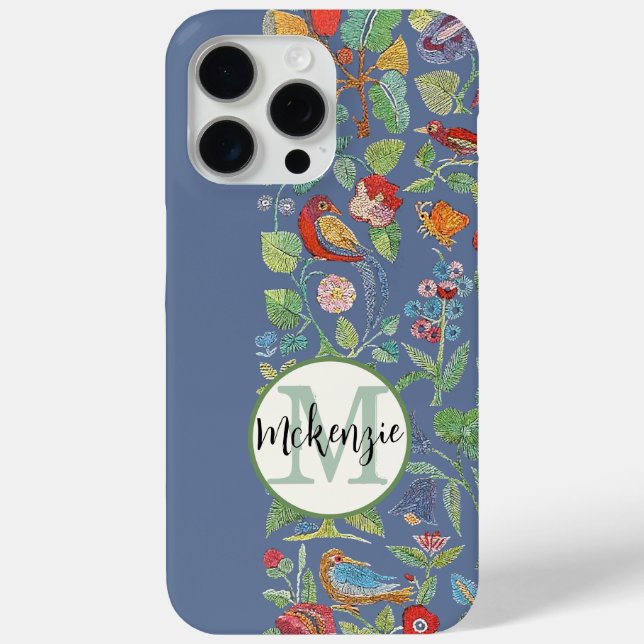 Personalised Vintage Embroidered Pattern Case-Mate iPhone Case (Back)