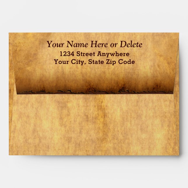 Personalised Vintage Envelopes Antique Paper Look (Back (Top Flap))