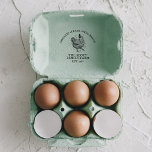 Personalised Vintage Family Farm Egg Carton Rubber Stamp<br><div class="desc">Personalised Vintage Family Farm Egg Carton rubber stamp</div>