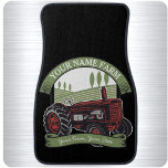 Personalised Vintage Farm Tractor Country Farmer  Car Mat<br><div class="desc">Personalised Vintage Farm Tractor Country Farmer Family Farm - Rolling Hills,  Harvest Fields and Trees,  Cattle Dairy Cows - Customise with your Name or Custom Text!</div>