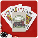 Personalised Vintage Farm Tractor Country Farmer Playing Cards<br><div class="desc">Personalised Vintage Farm Tractor Country Farmer Family Farm - Rolling Hills,  Harvest Fields and Trees,  Cattle Dairy Cows - Customise with your Name or Custom Text!</div>