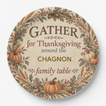 Personalised Vintage Farmhouse Thanksgiving Paper