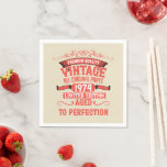 Personalised vintage fifty 50th birthday party napkin<br><div class="desc">Make your birthday special with this unique design. Add a touch of sophisticated elegance to your celebration with our exquisite,  one-of-a-kind graphics. These designs bring sophistication and originality to any product,  creating a memorable and stylish gift. They are perfect for those who appreciate timeless glamour on their special day.</div>