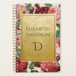 Personalised Vintage Floral Elegance Planner