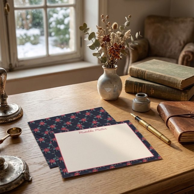 Personalised Vintage Floral Note Card (Creator Uploaded)