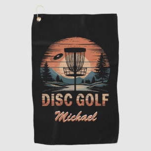 Personalised Vintage Frisbee Disc Golf Basket      Towel