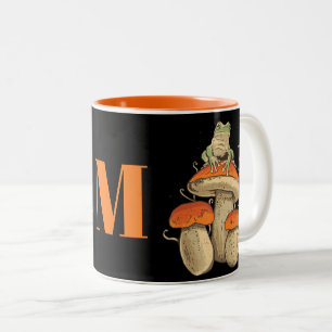 Personalised Vintage Frog Cottagecore Two-Tone Coffee Mug