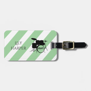 Personalised Vintage Gifts for guitarist, musician Luggage Tag