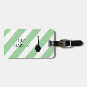 Personalised Vintage Gifts for guitarist, musician Luggage Tag