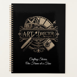 Personalised Vintage Gold Art Director  Planner