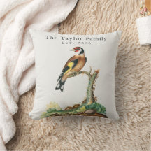 Personalised Vintage Goldfinch Bird Family
