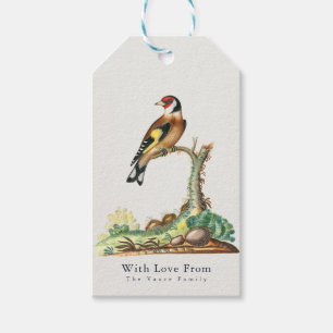 Personalised Vintage Goldfinch With Love From Gift Tags