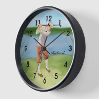Personalised Vintage Golfer by the Riverbank