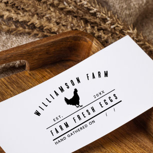 Personalised Vintage Hen Egg Carton Family Farm Self-inking Stamp