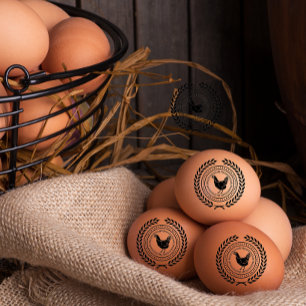Personalised Vintage Hen Name Egg Love Rubb Rubber Stamp