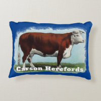 Personalised Vintage Illustration of Hereford Cow