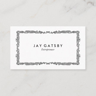 Personalised Vintage Interwoven Ornamental Business Card