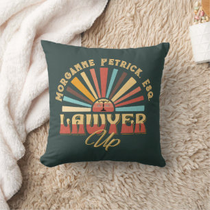 Personalised Vintage Law School Graduation Gift Cushion