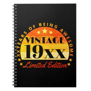 Personalised Vintage Limited Edition Birthday Notebook