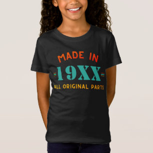 Personalised Vintage Made In Birthday T-Shirt