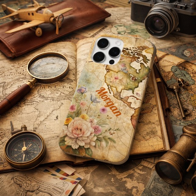 Personalised Vintage Map Case-Mate iPhone Case (Creator Uploaded)