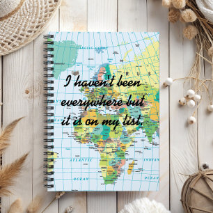 Personalised Vintage Map Spiral Notebook