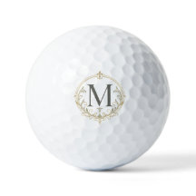 personalised vintage monogram golf ball