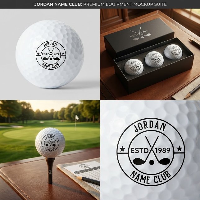 Personalised Vintage Monogram Golf Balls (Creator Uploaded)