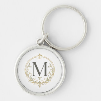 personalised vintage monogram key ring