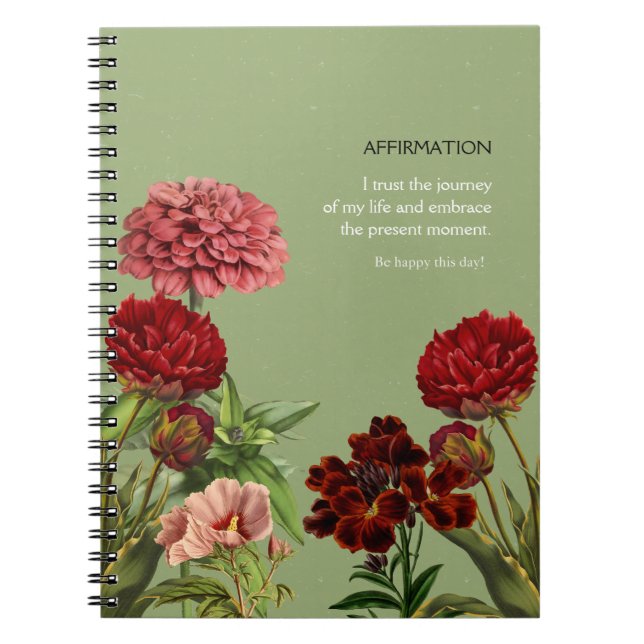 Personalised Vintage Notebook - Affirmation (Front)