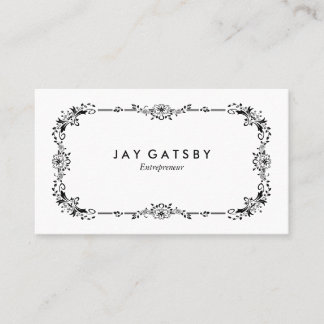 Personalised Vintage Ornamental Floral Business Card